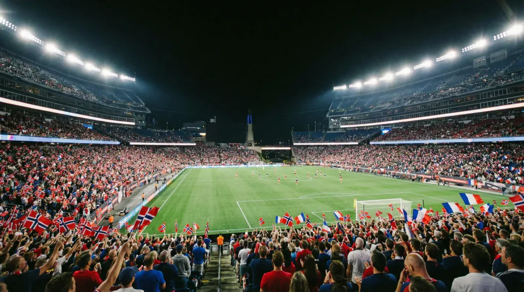 Gillette Stadium Foksbaro ar futbola konfigurāciju pirms PK 2026 spēlēm