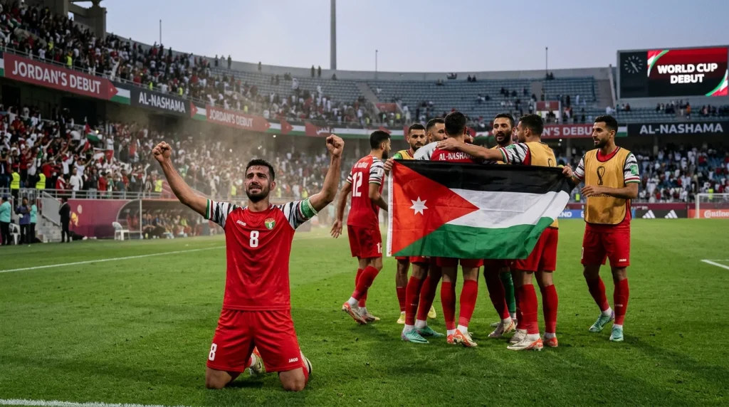 Jordānijas futbola izlase Pasaules kausa 2026 debitē