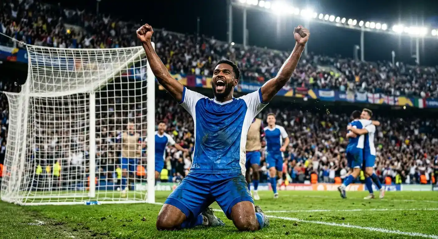 Futbolists svin vārtu guvumu emocionāli starptautiskā spēlē